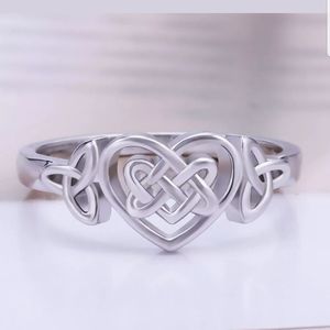 Heart shaped stamped S925 sterling  silver ring